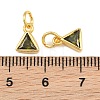 Brass Pave Cubic Zirconia Charms CU-CBA3D67-10G-09-3