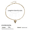 Leopard Print 304 Stainless Steel Enamel Geometric Pendant Necklaces for Women WG63095-01-2
