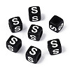 Initial Acrylic Horizontal Hole Beads X-OACR-ZX006-35S-1