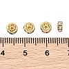 SHEGRACE Brass Micro Pave Clear Cubic Zirconia Spacer Beads XGRQ1U281-308G-3
