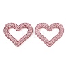 Handmade Polymer Clay Rhinestone Linking Rings CLAY-H009-04D-1