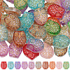 60Pcs Baking Paint Transparent Glass Beads DGLA-SC0001-10-1
