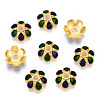 6-Petal Alloy Enamel Bead Caps X1-ENAM-TAC0023-01-2