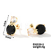 Summer Countryside Style Copper Zirconia Stud Earrings for Women QN0199-2-1