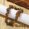 Unisex Chip Natural Tiger Eye Beaded Stretch Bracelets X-BJEW-S143-02-6