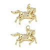 Brass Micro Pave Clear Cubic Zirconia Pendants KK-A294-01D-G-1