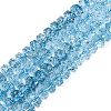 Crackle Transparent Glass Beads Strands GLAA-N068-03A-04-1