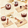 Brass Wax Seal Stamp with Rosewood Handle AJEW-WH0412-0322-3