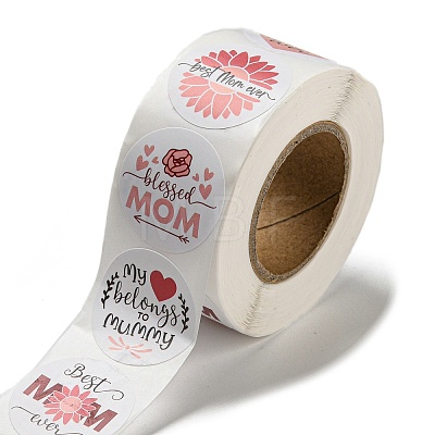 Mother's Day 8 Styles Stickers Roll DIY-H166-02-1