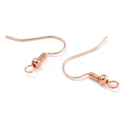 Brass Earring Hooks KK-Q362-RG-LF-1