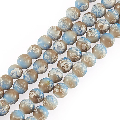 1 Strand Baking Paint Glass Beads Strands DGLA-TADJ0001-02C-1
