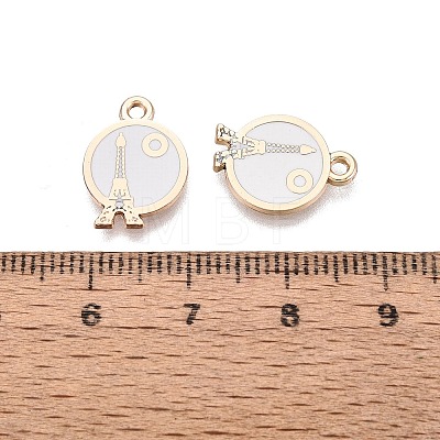 Rack Plating Alloy Enamel Pendants ENAM-N070-01E-01G-01-1