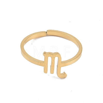 Real 18K Gold Plated 304 Stainless Steel Adjustable Finger Ring RJEW-L115-01G-11-1