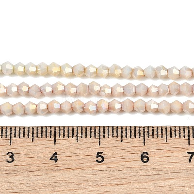 Electroplate Bicone Glass Beads Strands GL-T021-2.5x3mm-16-14-1