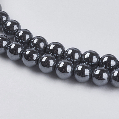Non-Magnetic Synthetic Hematite Beads G-H1073-1-1