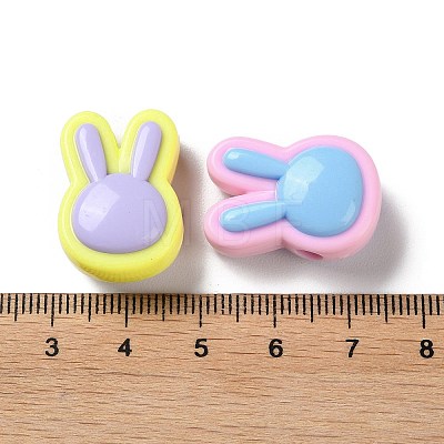 Two Tone Opaque Acrylic Beads SACR-I005-08F-1