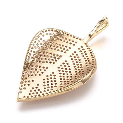 Brass Micro Pave Cubic Zirconia Pendants ZIRC-E124-67G-1