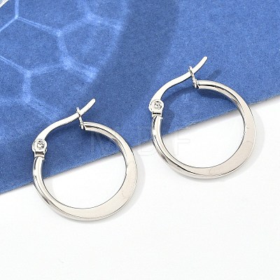 Tarnish Resistant 304 Stainless Steel Hoop Earrings EJEW-F105-23P-1