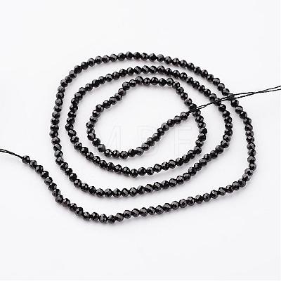 Natural Black Spinel Beads Strands G-K127-05F-2mm-1