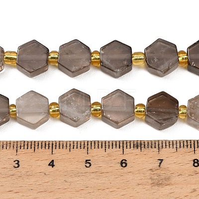 Natural Smoky Quartz Beads Strands G-F833-B07-01-1