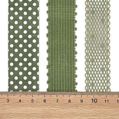 9 Yards 3 Styles Polyester Ribbon SRIB-A014-D02-1