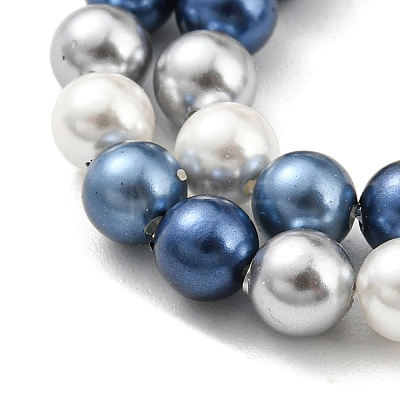 Electroplated Natural Shell Beads Strands SHEL-F008-03A-08-1
