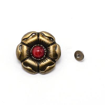 1-Hole Alloy & Turquoise Decorative Rivets PALLOY-WH0092-16A-AB-1