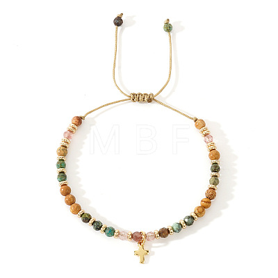 Birthday Brass Cross Charm Bracelets KZ7256-1-1