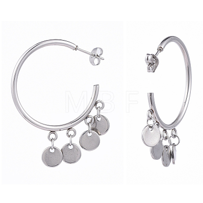 304 Stainless Steel Dangle Stud Earrings X-EJEW-JE04173-05-1