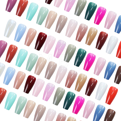 ABS Plastic Pure Color Press On False Nails MRMJ-WH20004-32C-1