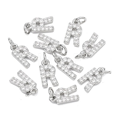 SHEGRACE Brass Micro Pave Clear Cubic Zirconia Pendants XGRQ29664-394P-R-1