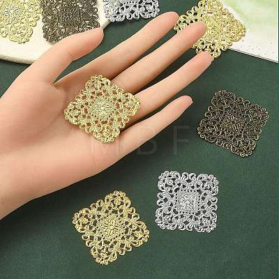 12Pcs 3 Colors Iron Filigree Joiner Links IFIN-YW0003-46-1