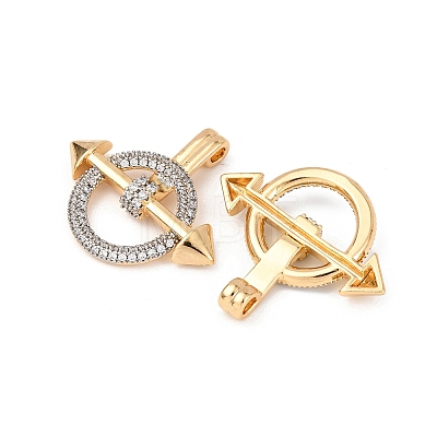 Brass Micro Pave Cubic Zirconia Pendants KK-G543-14GP-02-1
