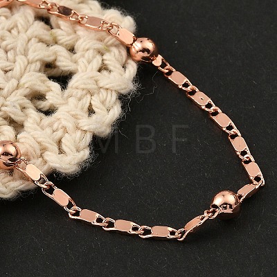 Rack Plating Brass Link Chain Bracelets for Women BJEW-G735-03RG-1