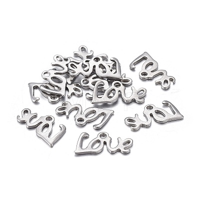 Valentine's Day 201 Stainless Steel Charms STAS-F255-015P-1