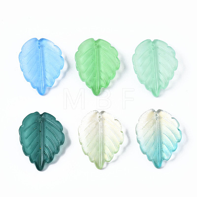 Spray Painted Glass Pendants GLAA-N042-004-1