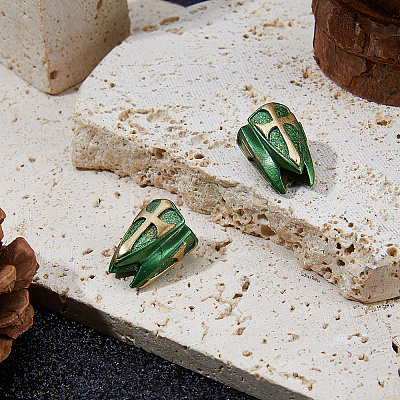 2Pcs Brass European Beads KK-DC0005-18G-1