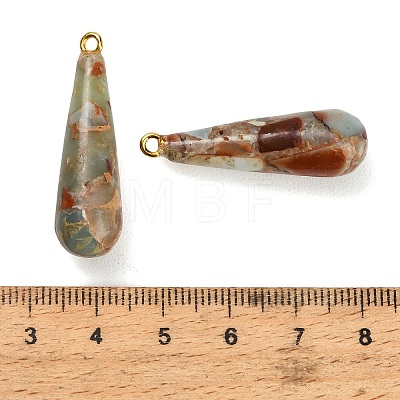 Synthetic Aqua Terra Jasper Pendants GG-CBAA20A-11G-01-1
