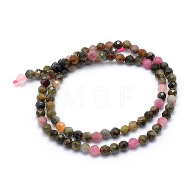 Natural Tourmaline Beads Strands G-E411-23-4mm-1