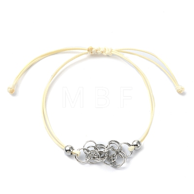 Natural Mixed Gemstone Bullet Link Bracelets BJEW-JB09903-01-1