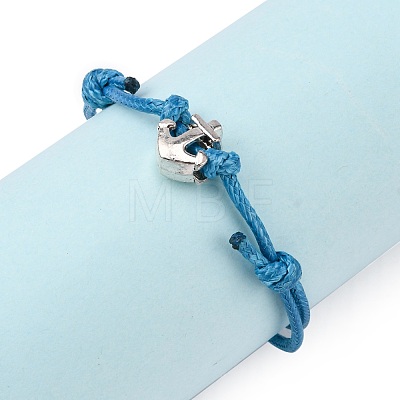 Adjustable Waxed Cotton Thread Cords Bracelets BJEW-PH01162-05-1