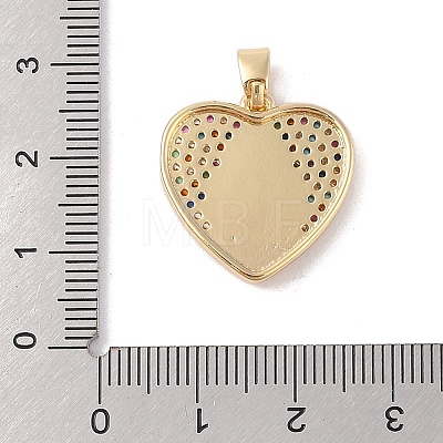 Brass Cubic Zirconia Pendants KK-Z050-10G-02-1