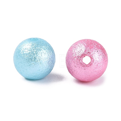 Textured Opaque Acrylic Beads OACR-N160-01B-1