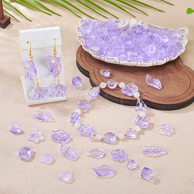 125G Gradient Color Transparent Glass Beads GLAA-TA0003-58E-1