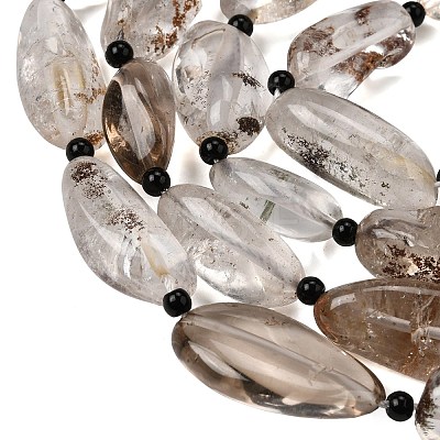 Natural Lodolite Quartz Beads Strands G-F820-M01-03-1