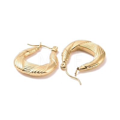 Ion Plating(IP) 304 Stainless Steel Hoop Earrings for Women EJEW-F287-10G-1