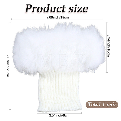 Acrylic Fiber Woolen Yarn Socks Leg Cover AJEW-WH20018-149D-1