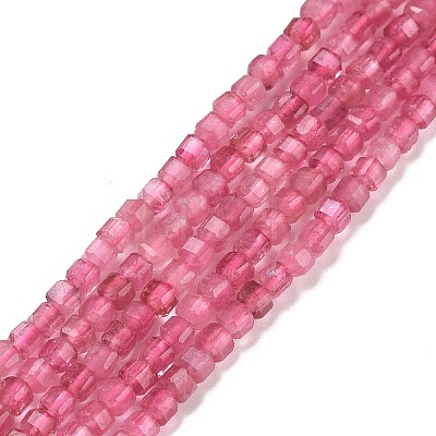 Natural Pink Tourmaline Beads Strands G-C009-B20-1