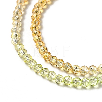 Transparent Gradient Color Glass Beads Strands X1-GLAA-H021-01B-15-1