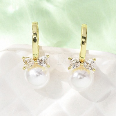 Bowknot with Round Brass Hoop Earrings EJEW-D351-12G-1